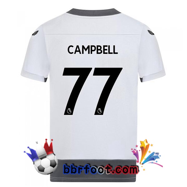 Maillot Foot Wolves (CAMPBELL 77) Third Blanc Gris 2022/2023