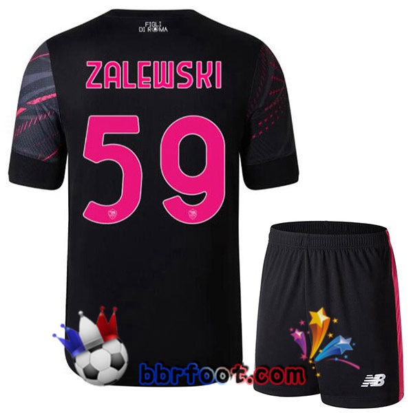 Maillot Foot AS Roma (ZALEWSKI 59) Enfant Third Noir 2022/2023