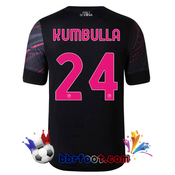Maillot Foot AS Roma (KUMBULLA 24) Third Noir 2022/2023