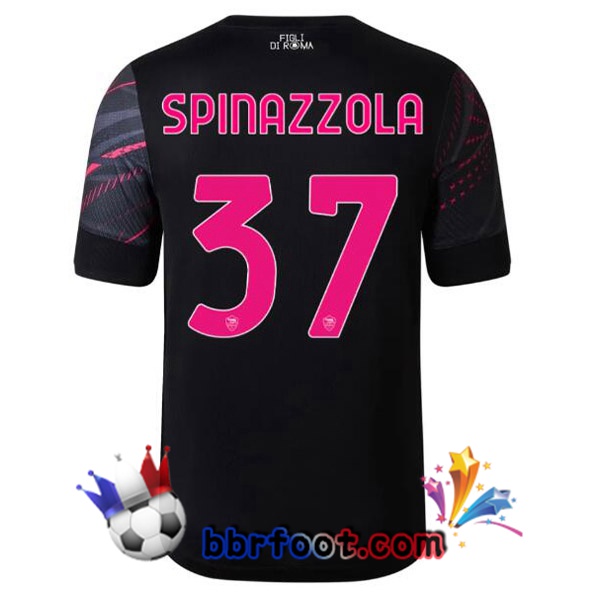 Maillot Foot AS Roma (SPINAZZOLA 37) Third Noir 2022/2023