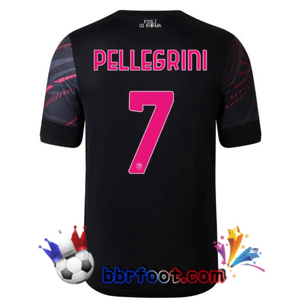 Maillot Foot AS Roma (PELLEGRINI 7) Third Noir 2022/2023 Maillot Foot AS Roma (PELLEGRINI 7) Third Noir 2022/2023