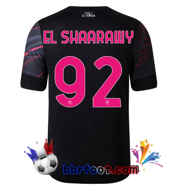 Maillot Foot AS Roma (EL SHAARAWY 92) Third Noir 2022/2023