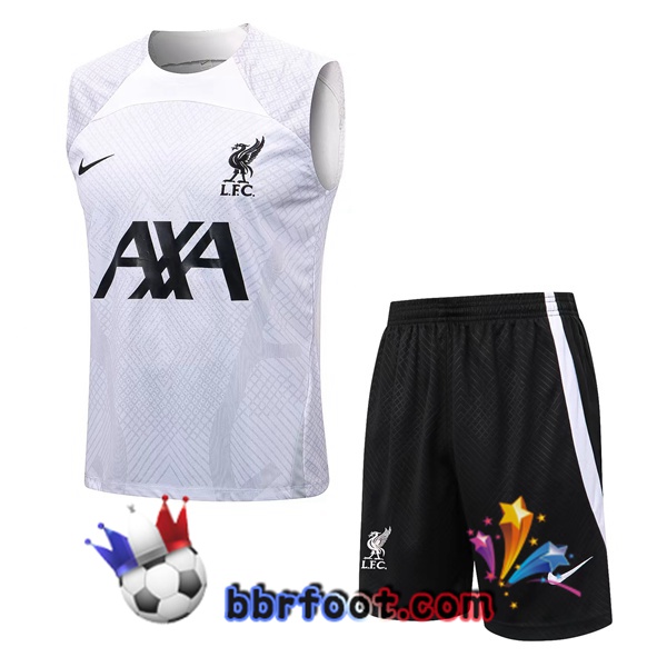 Gilet Foot FC Liverpool + Shorts Blanc 2022/2023