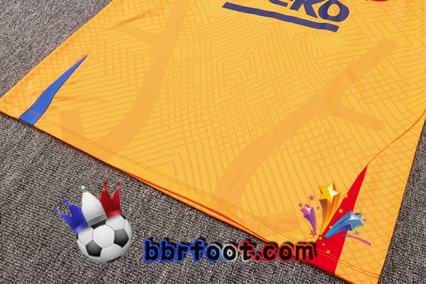 Gilet Foot FC Barcelone + Shorts Orange 2022/2023