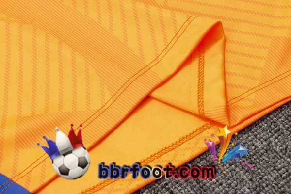 Gilet Foot FC Barcelone + Shorts Orange 2022/2023
