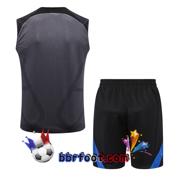Gilet Foot FC Barcelone + Shorts Gris 2022/2023