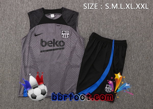 Gilet Foot FC Barcelone + Shorts Gris 2022/2023