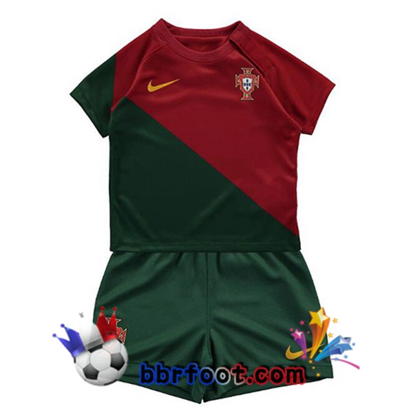 Maillots Equipe De Portugal Enfant Domicile Rouge Vert 2022/2023