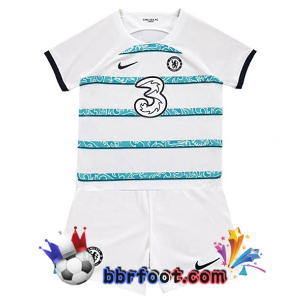 Maillot Foot FC Chelsea Enfant Exterieur Blanc 2022/2023 Maillot Foot FC Chelsea Enfant Exterieur Blanc 2022/2023