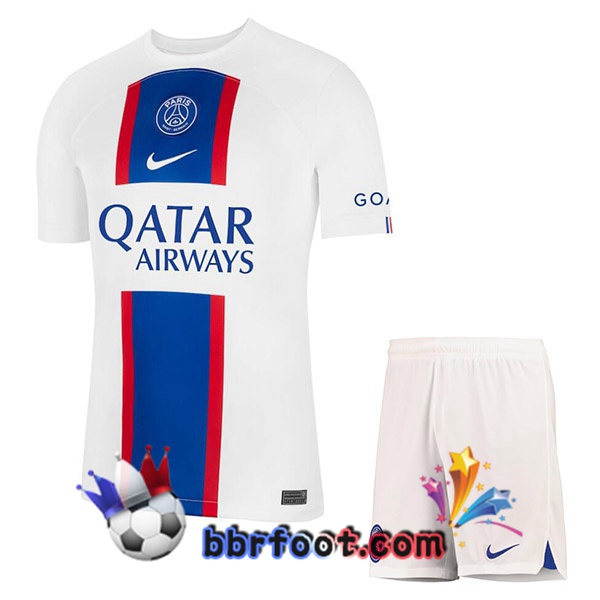 Maillot Foot Paris PSG Enfant Third Blanc 2022/2023