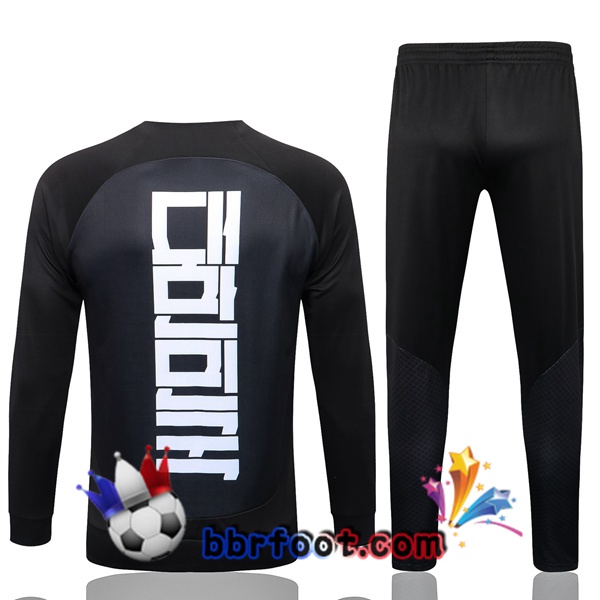 Veste Survetement Foot Corée Noir Rouge 2022/2023
