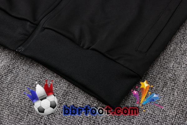 Veste Survetement Foot Corée Noir Rouge 2022/2023