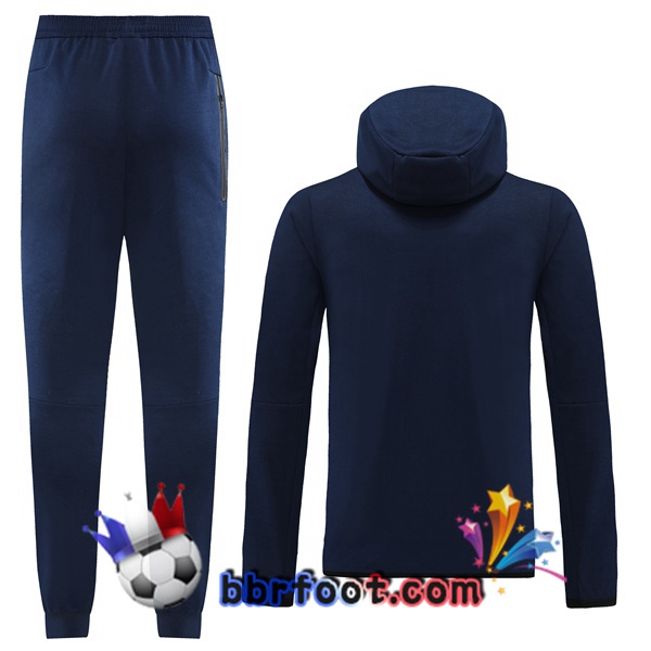 Veste A Capuche Survetement Foot Paris PSG Bleu Royal 2022/2023