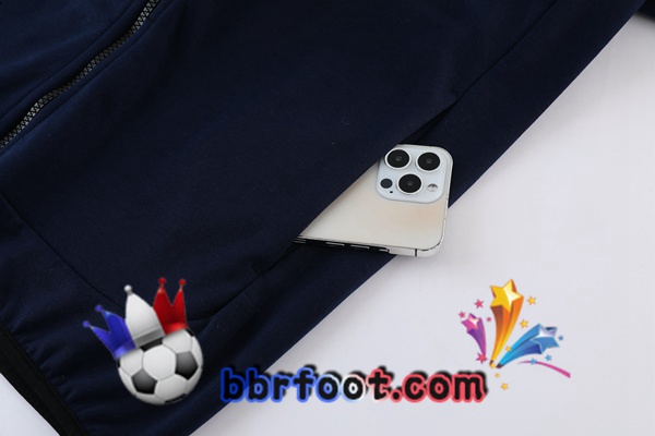 Veste A Capuche Survetement Foot Paris PSG Bleu Royal 2022/2023