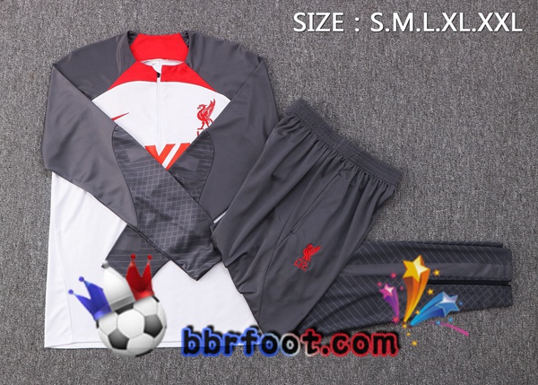 Survetement Foot FC Liverpool Blanc Gris 2022/2023