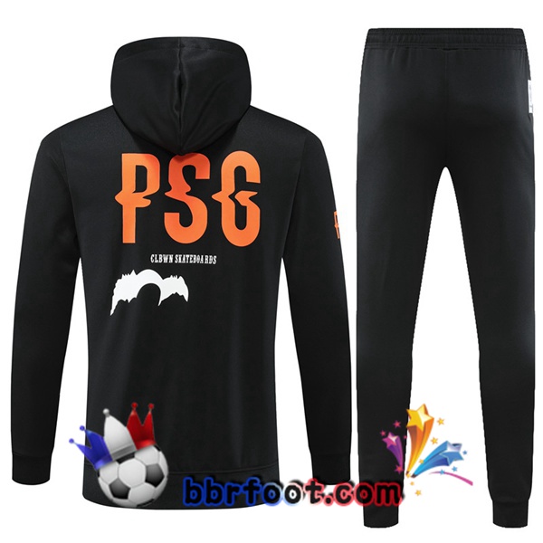 Capuche Survetement Foot Paris PSG Noir 2022/2023
