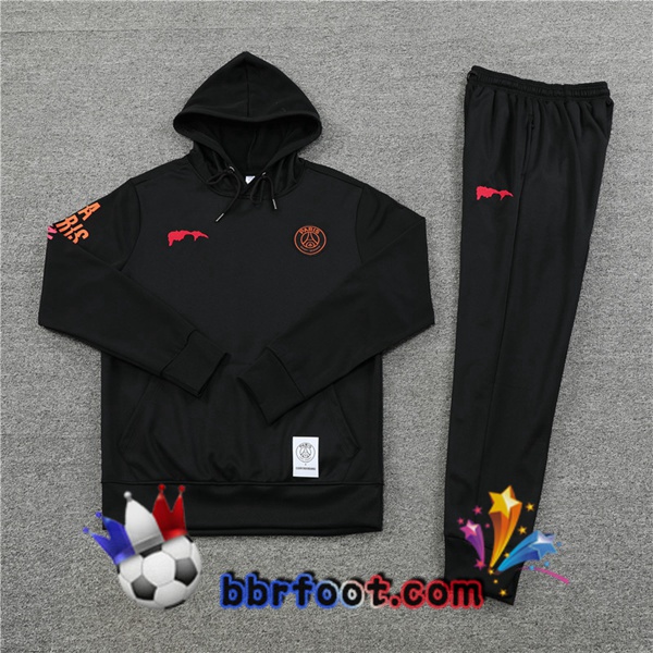 Capuche Survetement Foot Paris PSG Noir 2022/2023