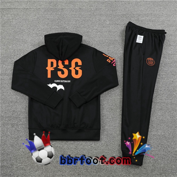 Capuche Survetement Foot Paris PSG Noir 2022/2023
