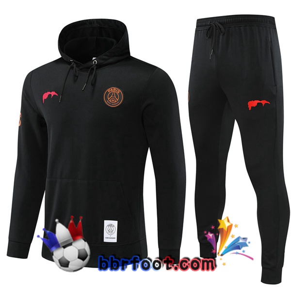 Capuche Survetement Foot Paris PSG Noir 2022/2023