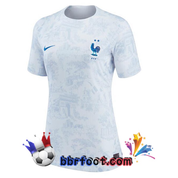 Maillots Equipe De France Femme Exterieur Blanc 2022/2023