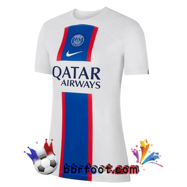 Maillot Foot Paris PSG Femme Third Blanc 2022/2023