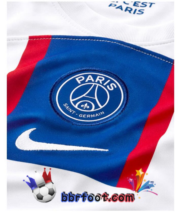 Maillot Foot Paris PSG Third Blanc Bleu 2022/2023