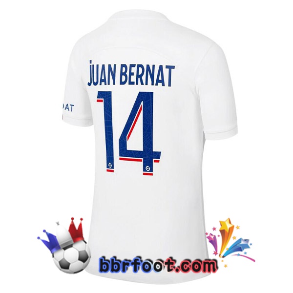 Maillot Foot Paris PSG (JUAN BERNAT 14) Third Blanc 2022/2023