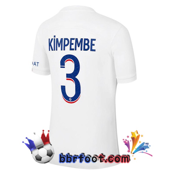 Maillot Foot Paris PSG (KIMPEMBE 3) Third Blanc 2022/2023