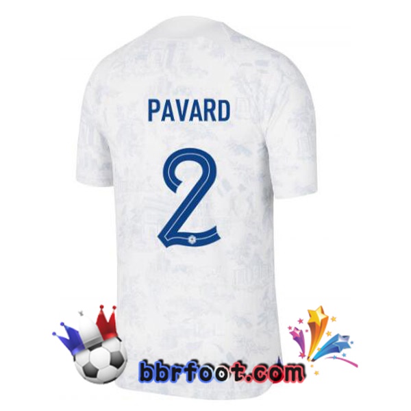 Maillots Equipe de France (PAVARD 2) Exterieur Blanc 2022/2023 Maillots Equipe de France (PAVARD 2) Exterieur Blanc 2022/2023