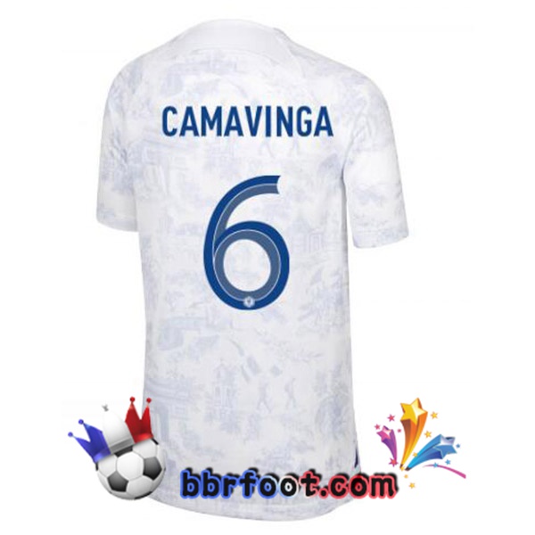 Maillots Equipe de France (CAMAVINGA 6) Exterieur Blanc 2022/2023