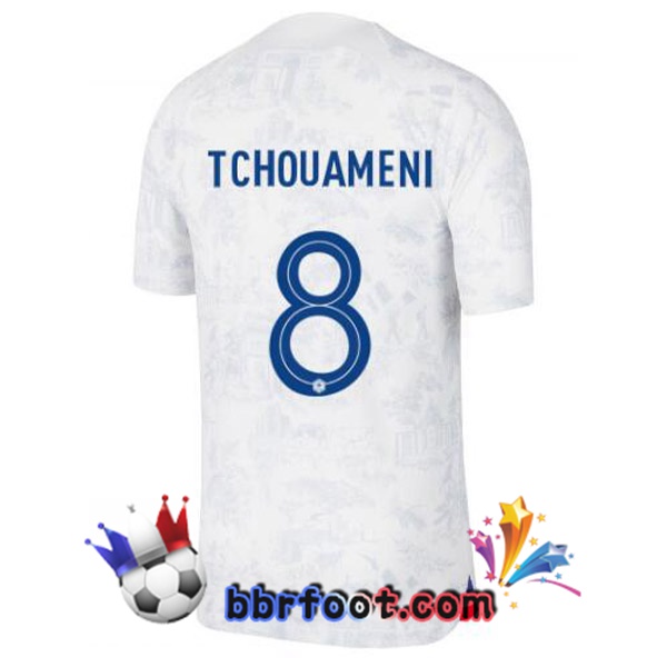 Maillots Equipe de France (TCHOUAMENI 8) Exterieur Blanc 2022/2023