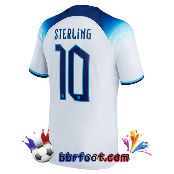 Maillots Equipe de Angleterre (STERLING 10) Domicile Blanc 2022/2023 Maillots Equipe de Angleterre (STERLING 10) Domicile Blanc 2022/2023
