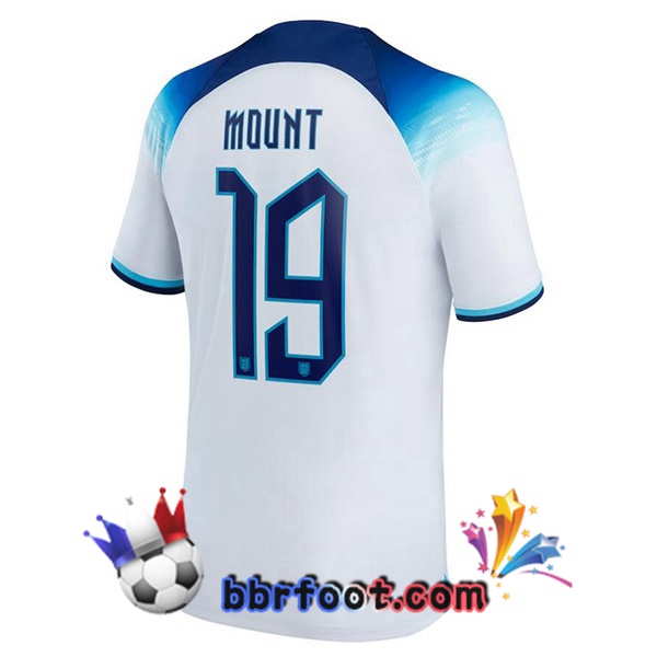 Maillots Equipe de Angleterre (MOUNT 19) Domicile Blanc 2022/2023 Maillots Equipe de Angleterre (MOUNT 19) Domicile Blanc 2022/2023