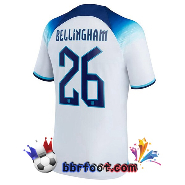 Maillots Equipe de Angleterre (BELLINGHAM 26) Domicile Blanc 2022/2023