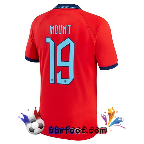 Maillots Equipe de Angleterre (MOUNT 19) Exterieur Rouge 2022/2023