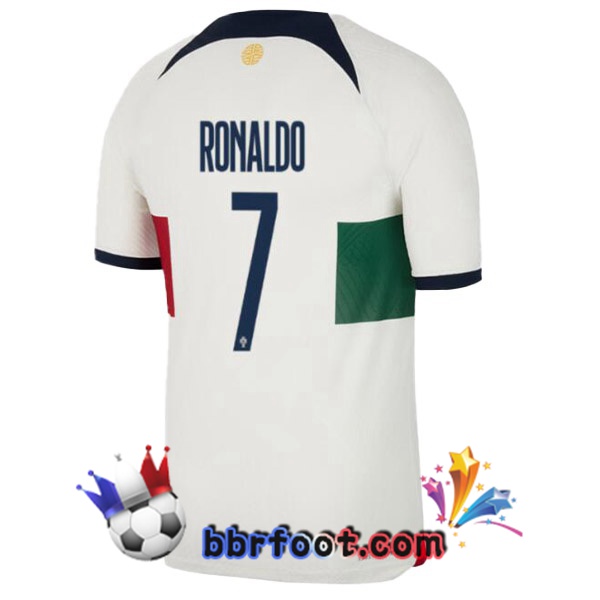 Maillots Equipe de Portugal (RONALDO 7) Exterieur Blanc Rouge 2022/2023 Maillots Equipe de Portugal (RONALDO 7) Exterieur Blanc Rouge 2022/2023