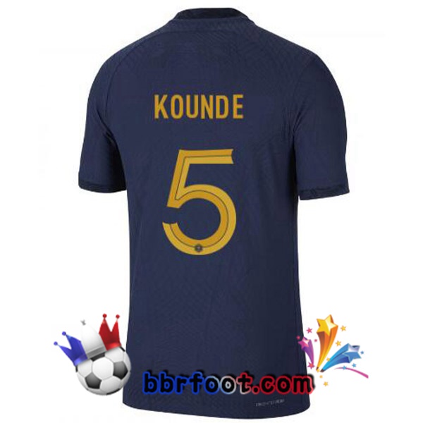 Maillots Equipe de France (KOUNDE 5) Domicile Bleu Royal 2022/2023