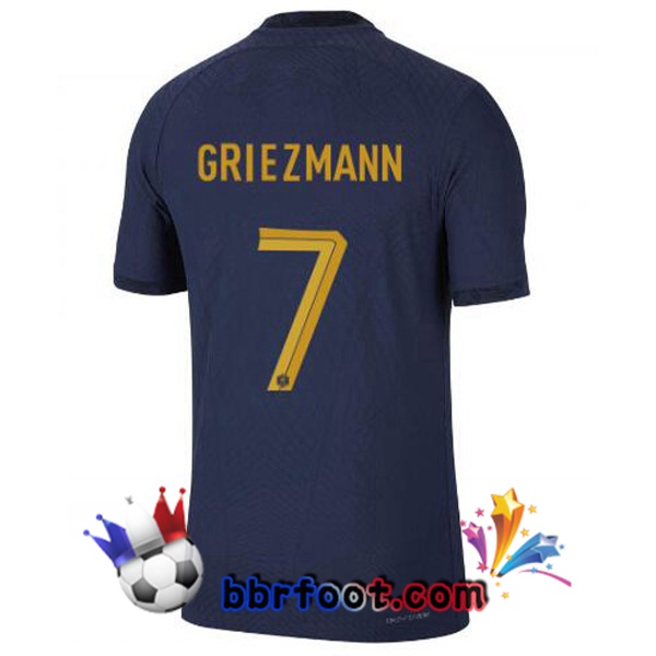 Maillots Equipe de France (GRIEZMANN 7) Domicile Bleu Royal 2022/2023