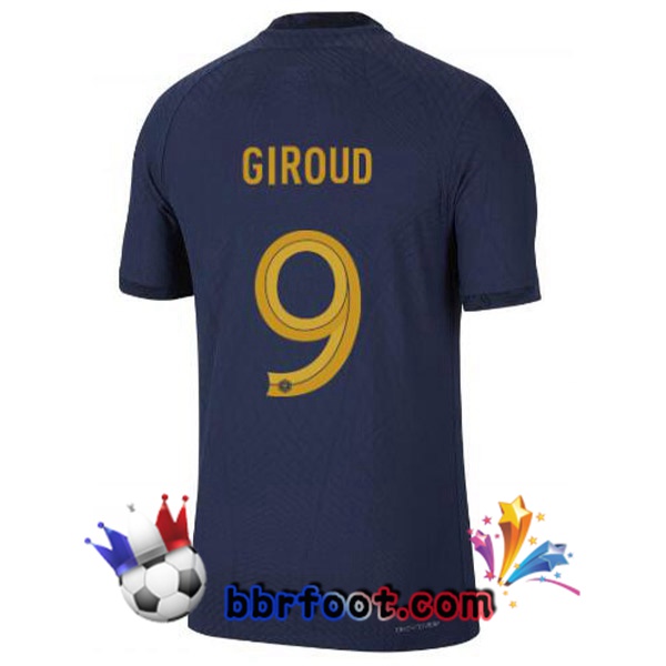 Maillots Equipe de France (GIROUD 9) Domicile Bleu Royal 2022/2023