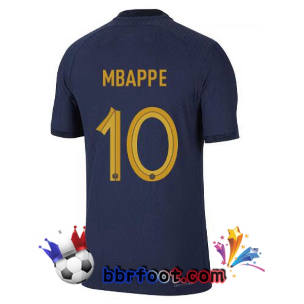 Maillots Equipe de France (MBAPPE 10) Domicile Bleu Royal 2022/2023