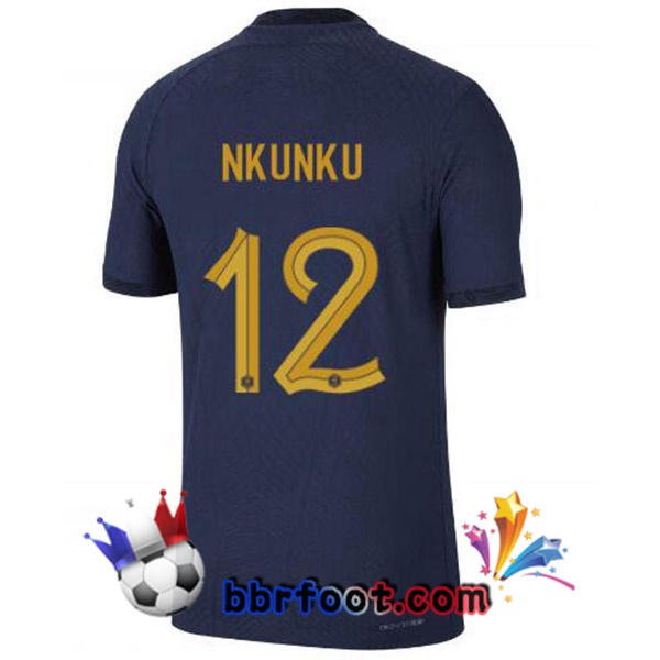 Maillots Equipe de France (NKUNKU 12) Domicile Bleu Royal 2022/2023