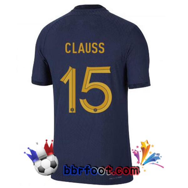 Maillots Equipe de France (CLAUSS 15) Domicile Bleu Royal 2022/2023
