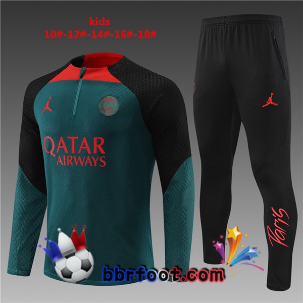 Survetement Foot Paris PSG Enfant Vert 2022/2023