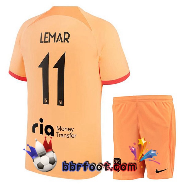 Maillot Foot Atletico Madrid (LEMAR 11) Enfant Third Orange 2022/2023