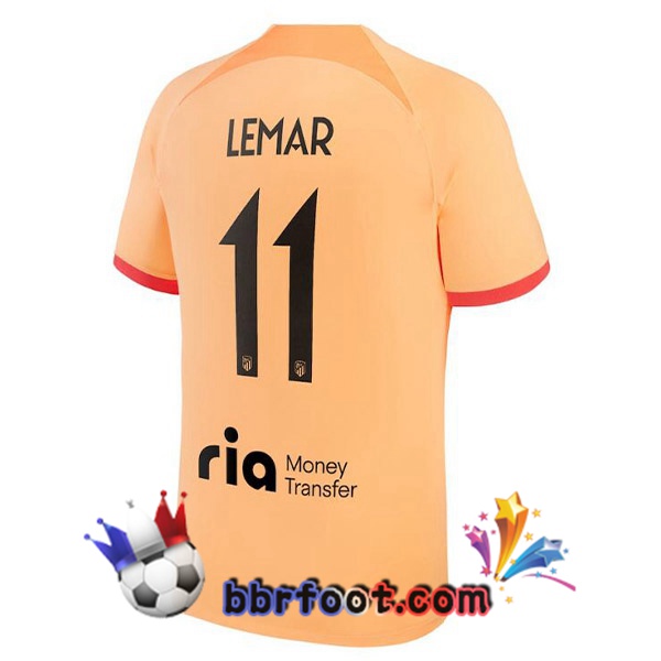 Maillot Foot Atletico Madrid (LEMAR 11) Third Orange 2022/2023