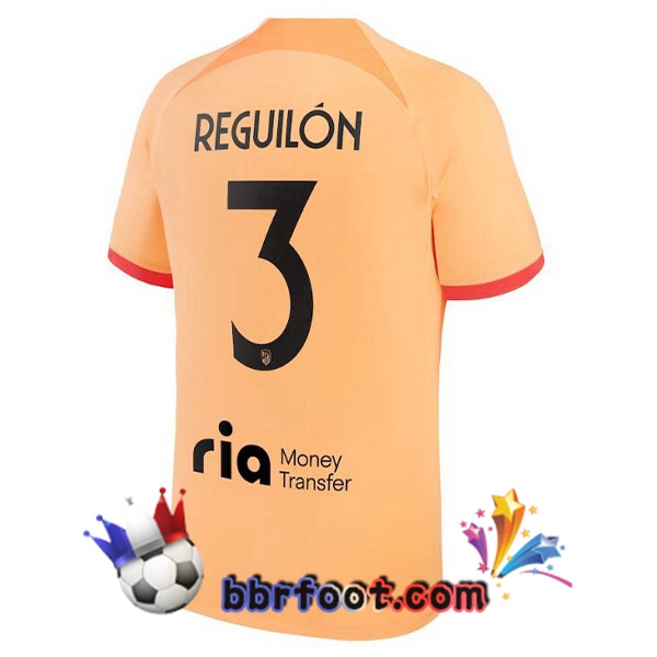 Maillot Foot Atletico Madrid (REGUILÓN 3) Third Orange 2022/2023