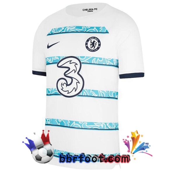 Maillot Foot FC Chelsea Exterieur Blanc 2022/2023