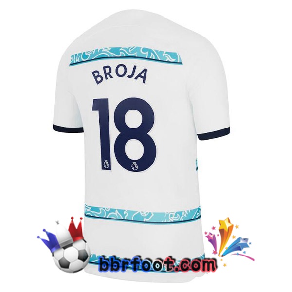 Maillot Foot FC Chelsea (BROJA 18) Exterieur Blanc 2022/2023