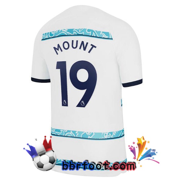 Maillot Foot FC Chelsea (MOUNT 19) Exterieur Blanc 2022/2023