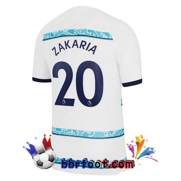 Maillot Foot FC Chelsea (ZAKARIA 20) Exterieur Blanc 2022/2023
